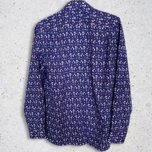 Tommy Hilfiger Floral Dress Shirt Long Sleeve Button Down Slim Fit Stretch M 16 - Picture 2 of 7